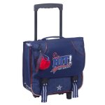 Cartable � roulettes en tissu imperm�able motif �toiles camps hit 38 cm bleu / rouge