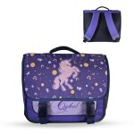 Cartable scolaire 2 compartiments cybel licorne c�leste - 38 cm violet