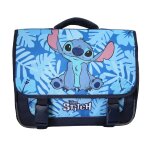 Cartable scolaire 2 compartiments disney stitch - 38 cm bleu