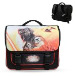 Cartable scolaire 2 compartiments star wars the mandalorian - 38 cm jaune