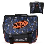 Cartable scolaire 38 cm - 2 compartiments nerf off screen noir et orange