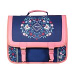 Cartable scolaire primaire folk bleu