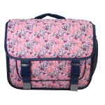 Cartable scolaire primaire matelass� � fleurs rose