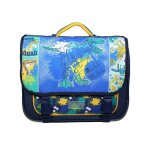Cartable scolaire primaire phileas dinosaure bleu