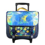 Cartable scolaire À roulettes phileas dinosaure bleu Cartable scolaire À roulettes phileas dinosaure bleu