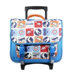 Cartable scolaire À roulettes phileas skateur bleu Cartable scolaire À roulettes phileas skateur bleu