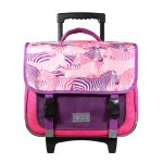 Cartable scolaire  roulettes phileas zbre rose