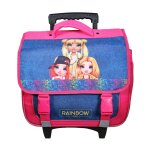 Cartable scolaire � roulettes primaire rainbow high rose