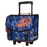Cartable trolley gar�on 2 compartiments nerf playground 38 cm bleu / orange / gris