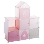 Casiers de rangement enfant ch teau rose