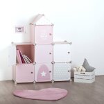 Casiers de rangement enfant ch� teau rose
