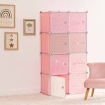Casiers de rangement enfant - penderie multicolore