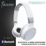 Casque 2 en 1 acoustix bluetooth et filaire multicolore