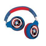 Casque 2 en 1 avengers bluetooth et filaire avec limitation de son multicolore
