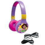 Casque 2 en 1 dora bluetooth et filaire avec limitation de son multicolore