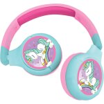 Casque 2 en 1 licorne bluetooth et filaire avec limitation de son multicolore