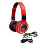 Casque 2 en 1 miraculous bluetooth et filaire confortable et pliable avec limitation de son multicolore ...