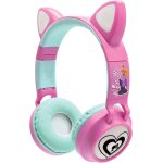 Casque audio 2 - en - 1 bluetooth et filaire barbie, sans fil rechargeable lumineux avec oreilles de ...