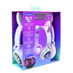Casque sans fil rechargeable lumineux avec oreilles de chat bluetooth multicolore
