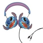 Casque st�r�o filaire pliable stitch avec limitation de volume d'�coute multicolore