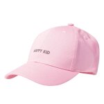 Casquettes 100% coton, ajustable, message brodé happy kid rose pâle Casquettes 100% coton, ajustable, message brodé happy kid rose pâle