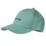 Casquettes 100% coton, ajustable, message brodé happy kid vert eau Casquettes 100% coton, ajustable, message brodé happy kid vert eau