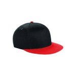 Casquette ajustable serg de coton noir / rouge vif
