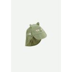Casquette cache cou b�b� en gaze de coton gabin vert