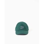Casquette en coton avec broderie zy vert fonc�