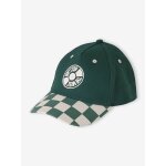 Casquette damier gar�on vert d'eau