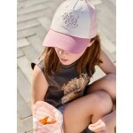 Casquette enfant fille coton brod�e vieux rose