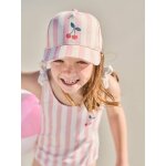 Casquette fille coton ray� rose