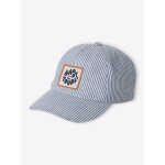Casquette « happy youpi » bébé rayé bleu Casquette « happy youpi » bébé rayé bleu