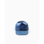Casquette en jean À sequins réversible bleu Casquette en jean À sequins réversible bleu