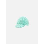 Casquette popelin a carreaux vert