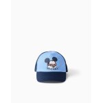 Casquette en serg� de coton avec imprim� mickey bleu fonc�