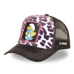 Casquette trucker avec filet schtroumpf rose / noir