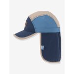 Casquette uv outdoor lakki move pour enfants avec protection de la nuque finkid bleu jean