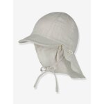Casquette � visi�re en mousseline avec protection nuque enfant sterntaler gris clair