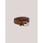 Ceinture en cuir fille cognac