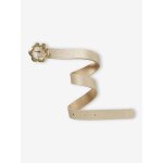 Ceinture dorée fleur fille beige irisé Ceinture dorée fleur fille beige irisé