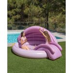 Centre de jeux aquatique enfant avec toboggan rose