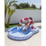Centre de jeux aquatique enfant avec toboggan violet