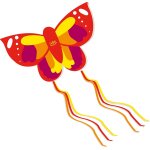 Cerf volant papillon rouge Cerf volant papillon rouge