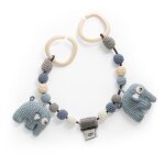 Chane de landau crochet fanto en coton bio poudre bleu