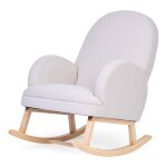 Chaise � bascule tissu teddy neutre