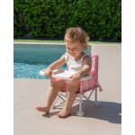 Chaise bebe pliable avec tablette portable rose