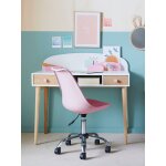 Chaise de bureau enfant à roulettes rose Chaise de bureau enfant à roulettes rose