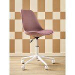 Chaise de bureau enfant  roulettes rose