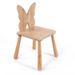 Chaise pour enfant dossier papillon - mael chêne Chaise pour enfant dossier papillon - mael chêne